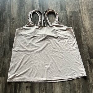 NWOT Diadora Nude Strappy Tank Top with Ruffle Details Sz M